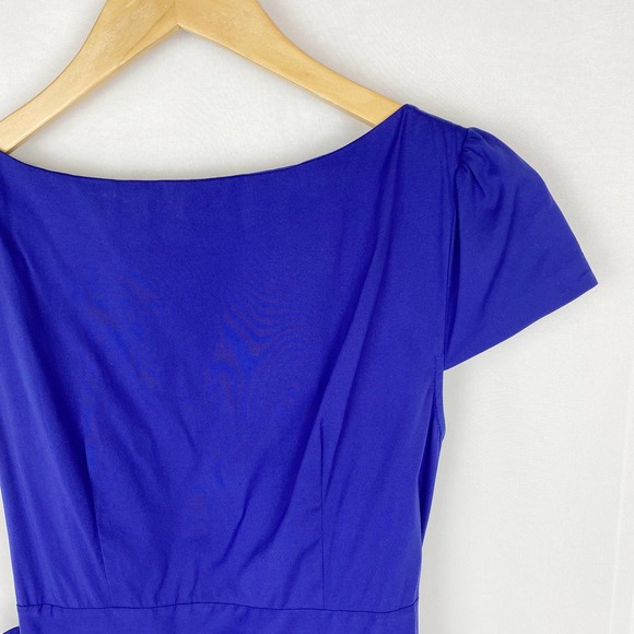 Theory Dress Analba Blue Poplin 4 - Picture 7 of 11